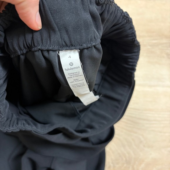 Lululemon Wide Leg High Rise Paperbag Waist Pants Women's 4 Color Black - Picture 3 of 5